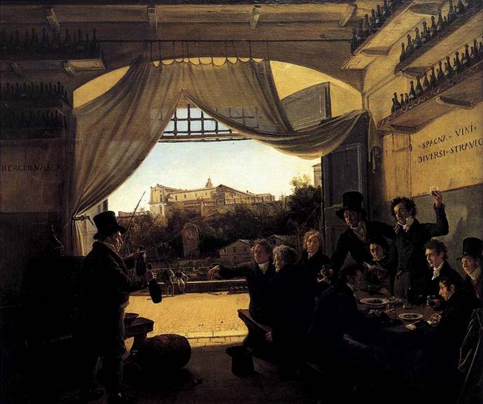 Crown Prince Ludwig in the Spanish Wine Tavern in Rome